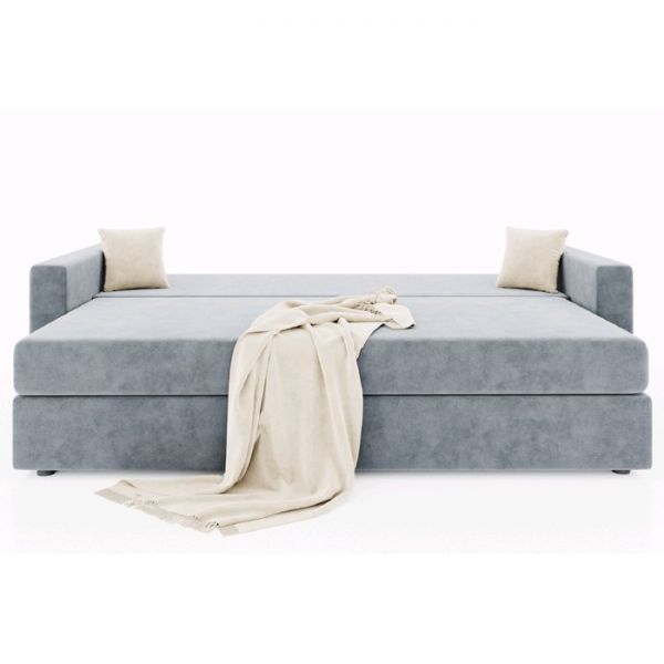 Диван прямой «Олимп 1», ППУ, еврокнижка, цвет селфи 15 / подушки селфи 01