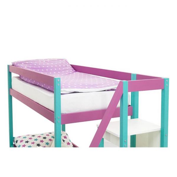 Детская двухъярусная кровать Бельмарко Svogen мятный-лаванда