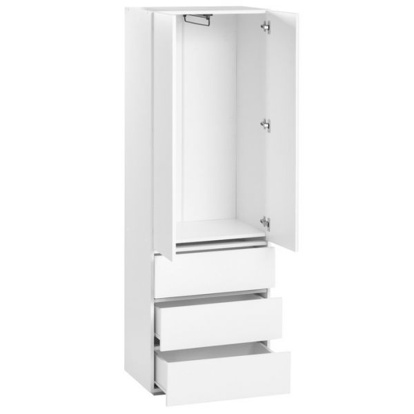 Шкаф 2х ств КЕОС с 3мя ящиками, 600х400х1800, Белый