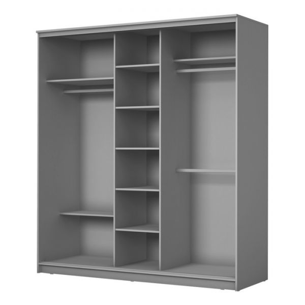 Шкаф-купе Хит-22-20-656, 2000x620x2200, Ясень шимо тёмный, Ромб большой на зеркале