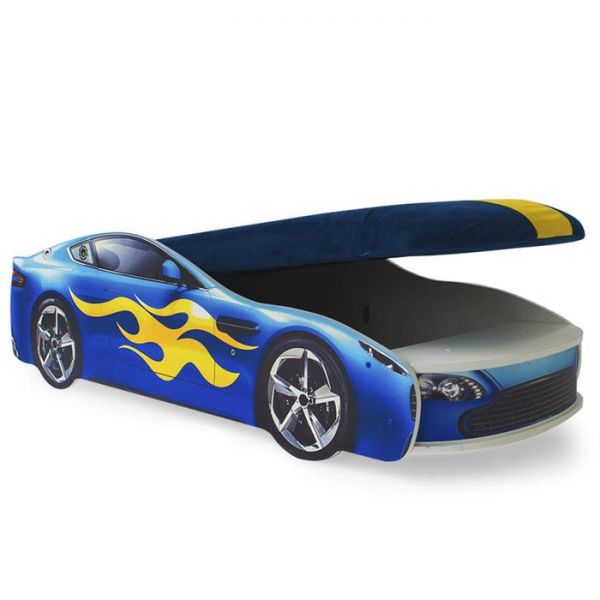 Детская кровать-машина "Бондмобиль синий"