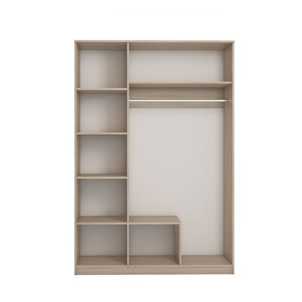 Шкаф 3-х дверный «Роксана», 1502 ? 584 ? 2198 мм, зеркало, цвет ясень шимо светлый