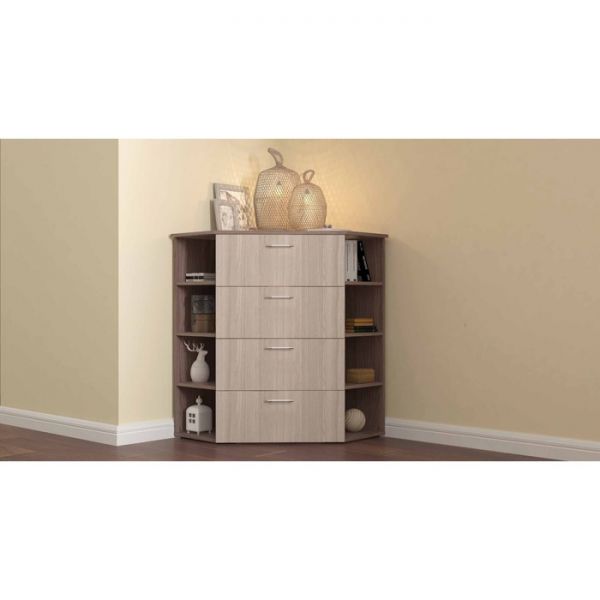 Комод К-21 1000х750х750 Ясень Шимо Светлый/Ясень Шимо Темный