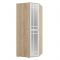 Шкаф ШУ Зеркало/Зеркало РИВЬЕРА 850х850х2100 фасады ПВХ Белый/корпус Дуб Сонома