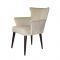 Стул мягкий Лилия 630х580х840 бук, цвет покраски темный орех, ткань велюр кремовый