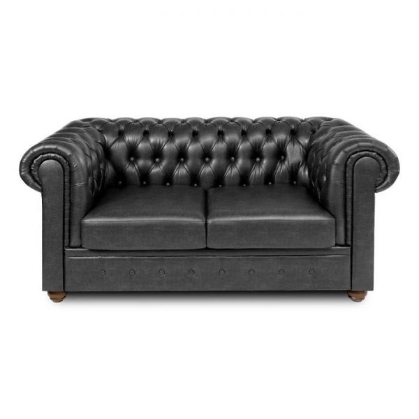 Диван "Честерфилд" 2х местный, экокожа, темно-зеленый