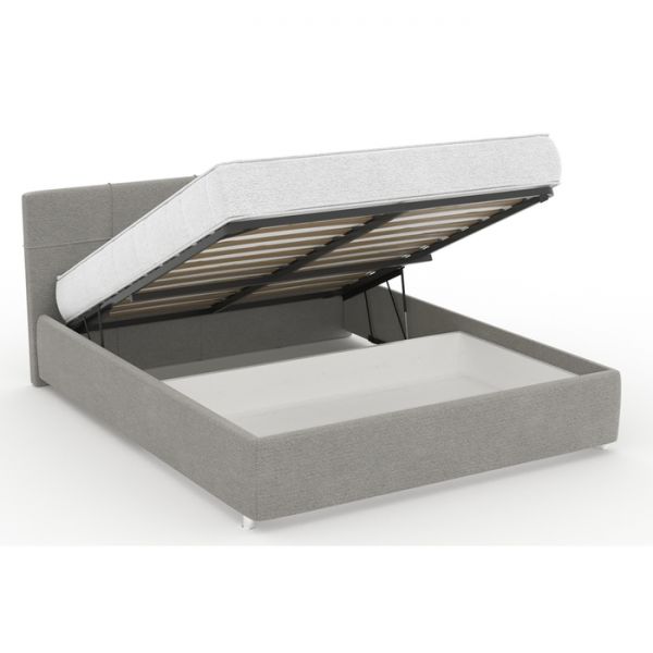 Кровать «Птичье гнездо» с ПМ, 1400х2000, ортопедическое основание, рогожка, цвет серый