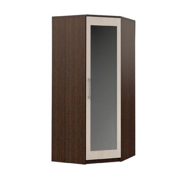 Шкаф угловой «Аврора», 925 ? 925 ? 2118 мм, цвет венге / дуб молочный