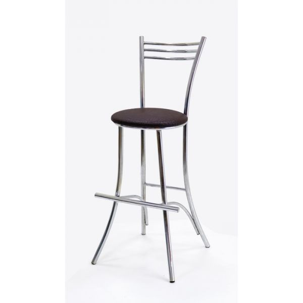 Стул барный «Увертюра», хром, цвет рубин