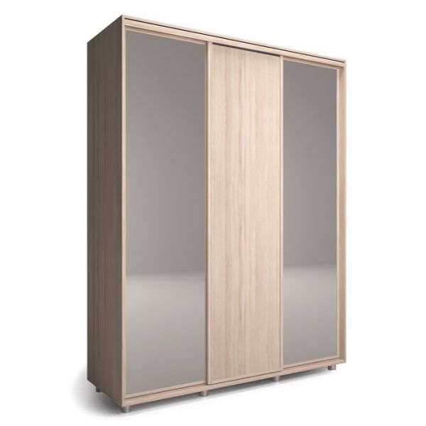 Шкаф-купе Удачный 2 зеркала 2370х600х2300 Венге Темный