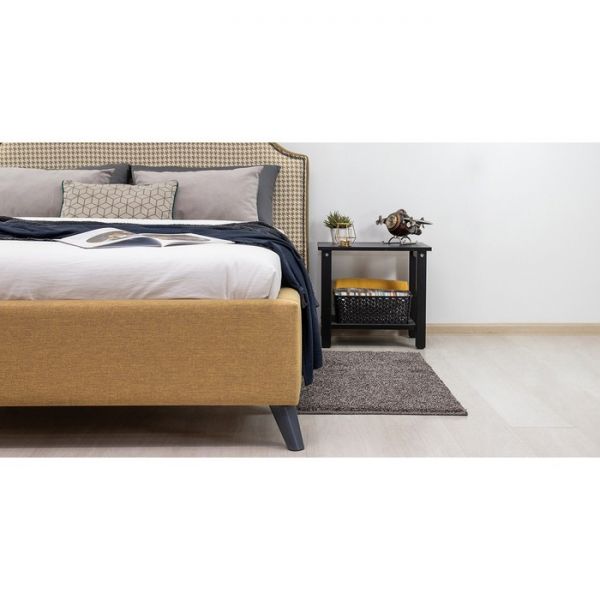 Кровать Фаина, 1800х2000, ортопедическое осн+ПМ, Труссарди/Горчичный Ролан