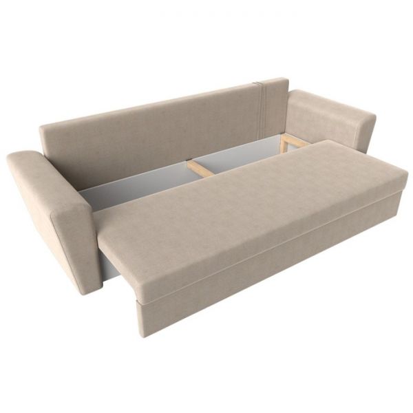 Диван прямой «Амстердам лайт», еврокнижка, рогожка, цвет бежевый