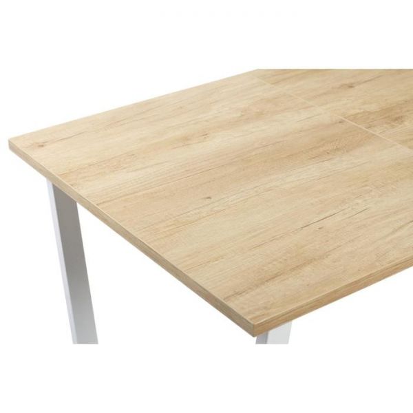 Стол АТЛАНТ-12 1300/1800*800х750 Дуб Небраска/Опора АТЛАНТ-Белый глянец