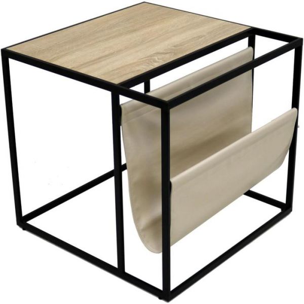 Стол журнальный «СТ 4», 600 ? 600 ? 570 мм, металлокаркас, цвет дуб