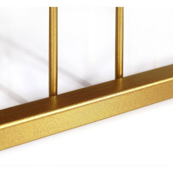 Банкетка Sheffilton SHT-B9 350х350х450 микровелюр голубая пастель/золото металл