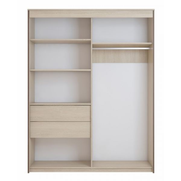 Шкаф-купе «Диско», 2-х дверный, 1602 ? 577 ? 2072 мм, цвет дуб сонома