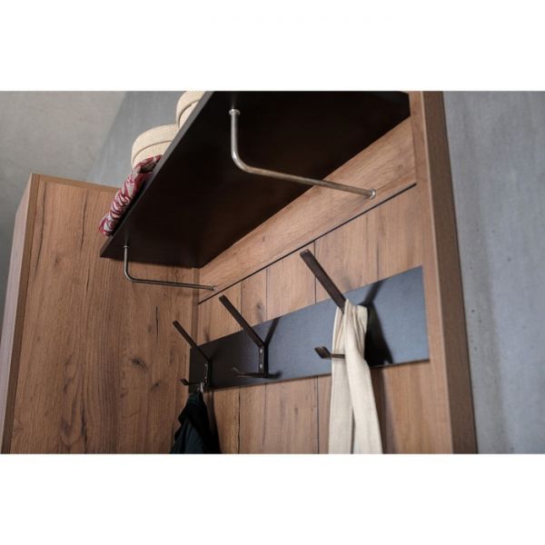 Вешалка Nature 76, 782 ? 245 ? 1329 мм, цвет дуб табачный craft / чёрный