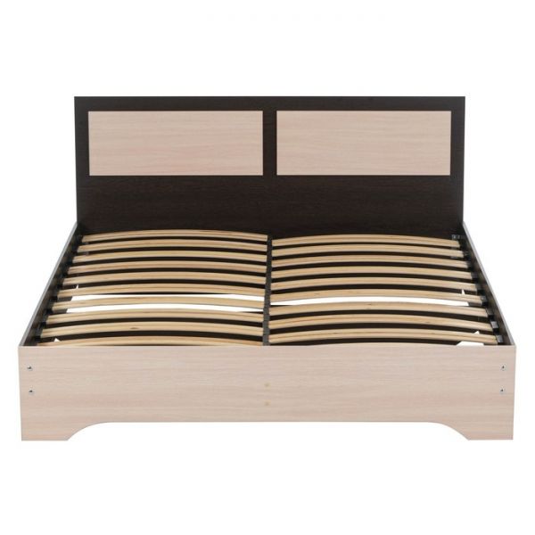 Кровать Милан МК-1,4 1400х2000 Венге/Дуб молочный