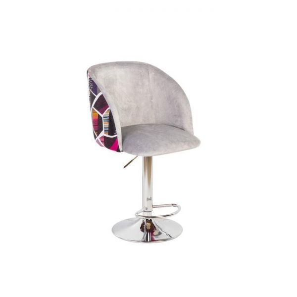 Барный стул Милли Катания велюр изумруд/ хром