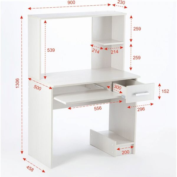 Стол компьютерный №3, 900х500х1306, Сандал светлый
