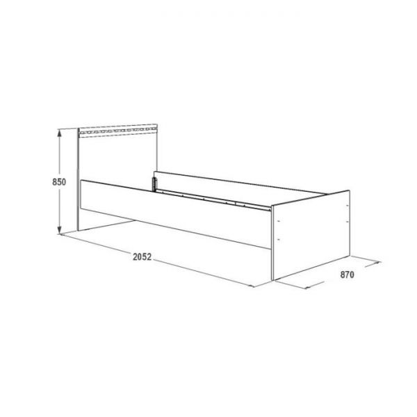 Кровать «Ольга 13», 800 ? 2000 мм, цвет ясень анкор тёмный / ясень анкор светлый