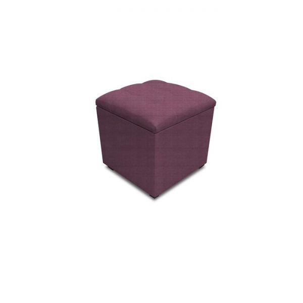 Пуф с крышкой и утяжкой, 400 ? 400 ? 420 мм,  велюр, цвет shaggy lilac
