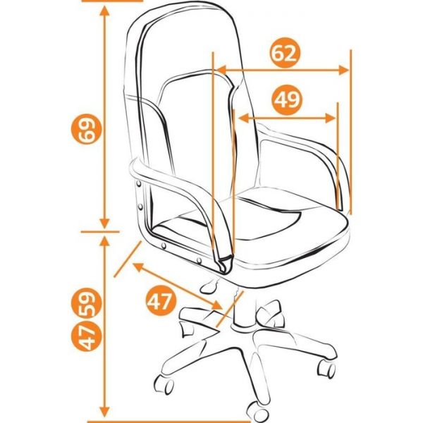 Кресло PARMA экокожа, черный/бордо 36-6/36-7