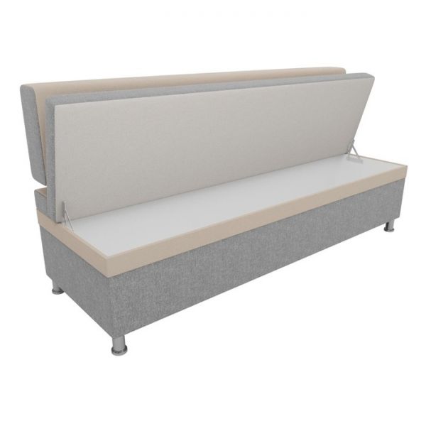 Кухонный прямой диван «Стайл», рогожка, цвет бежевый / коричневый