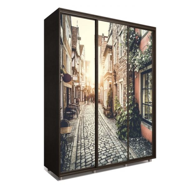 Шкаф-купе Яркий-222 2370х600х2300 Дуб Сонома/Путешествие 3