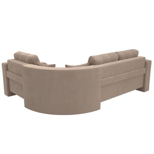 Угловой диван «Кембридж», механизм еврокнижка, велюр, цвет бежевый