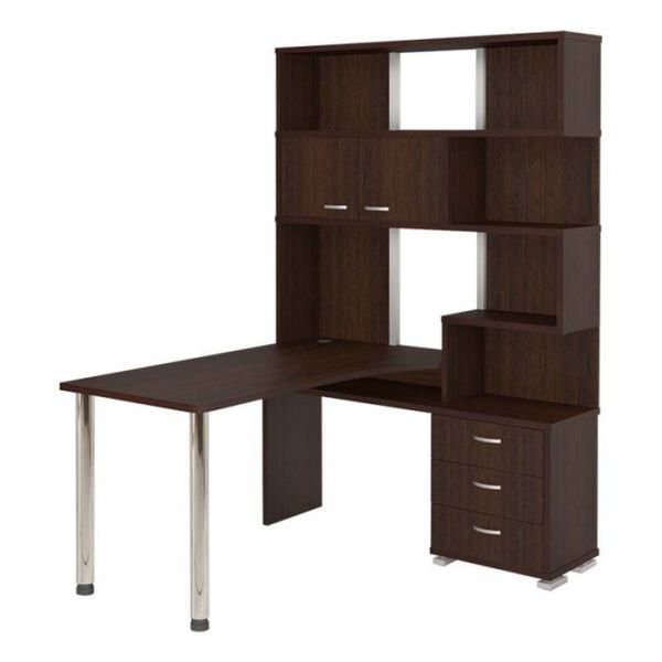 Стол СР-420/130, угол правый, 1300 ? 1300 ? 1990 мм, цвет белый жемчуг