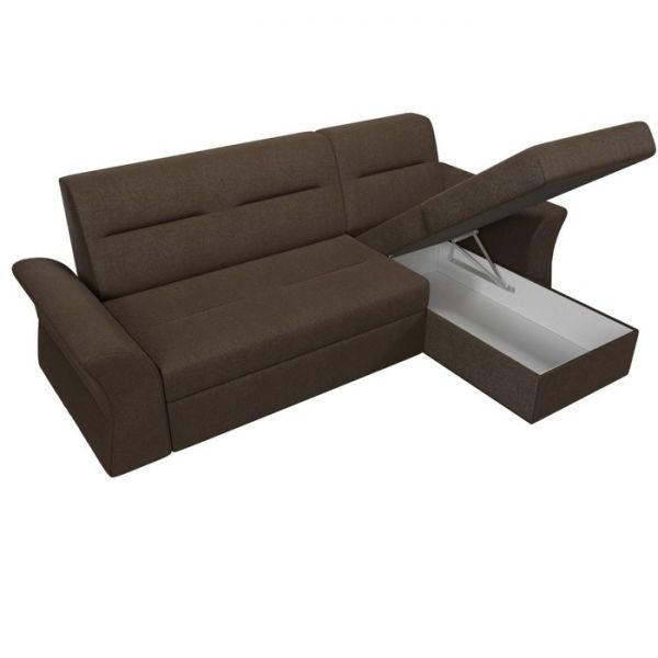 Угловой диван «Клайд», механизм дельфин, рогожка, цвет бежевый