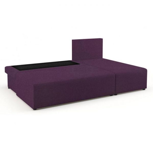 Угловой диван «Алиса», еврокнижка, бельевой ящик, ткань рогожка, цвет bahama hazel