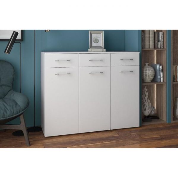 Комод Виго-5, 1200*985*450, Белый/Белый