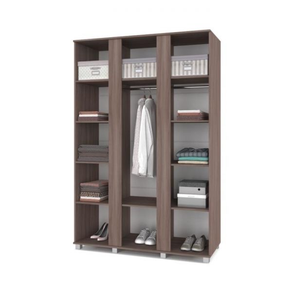 Шкаф Пандора-П31 520х1400х2100 трёхстворчатый Шимо темный/светлый