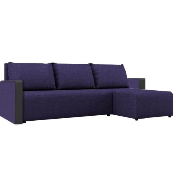 Угловой диван «Алиса 3», рогожка, цвет savana chocolate / savana camel / мarvel dark brown