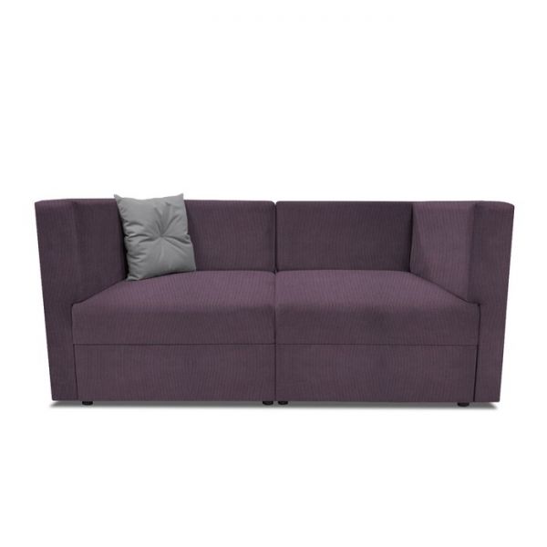 Диван модульный прямой «Бергамо», две секции, велюр, цвет dream yellow / dream grey