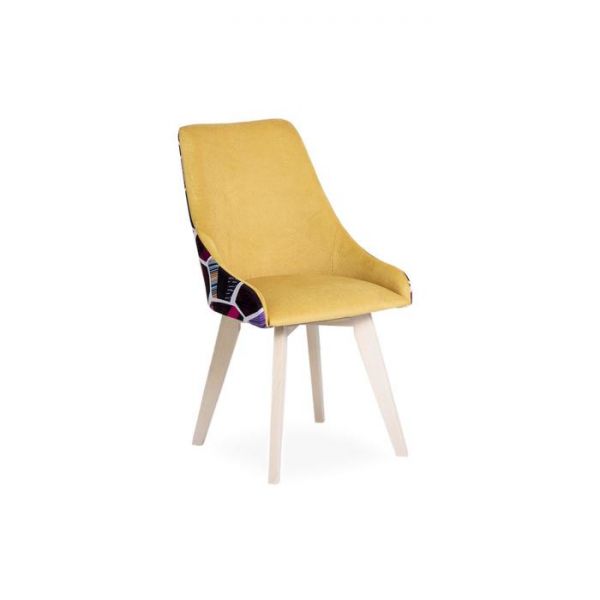 Стул Хэнк Велюр 4 Терракот/ Стандарт массив Молочный дуб