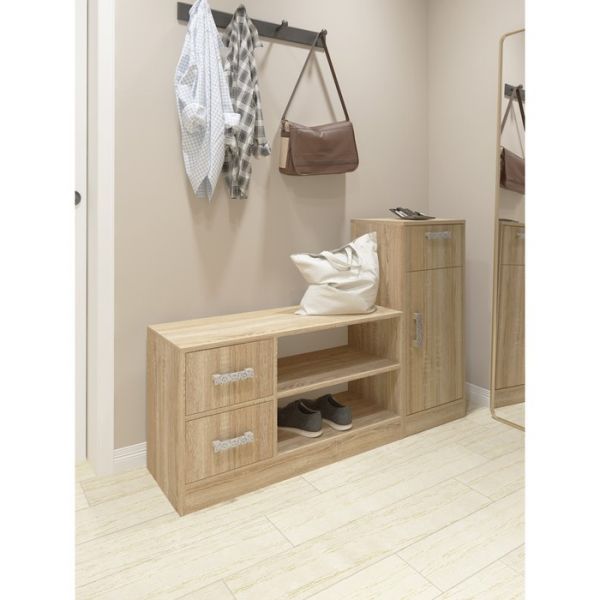 Обувница «Салоу 2», 970 ? 355 ? 530 мм, цвет дуб сонома
