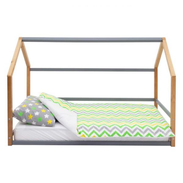 Детская кровать-домик Монтессори Бельмарко Svogen дерево-графит