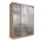 Шкаф-купе Модный Зеркало Дуб сонома/Белый/Венге светлый 1800х600х2300