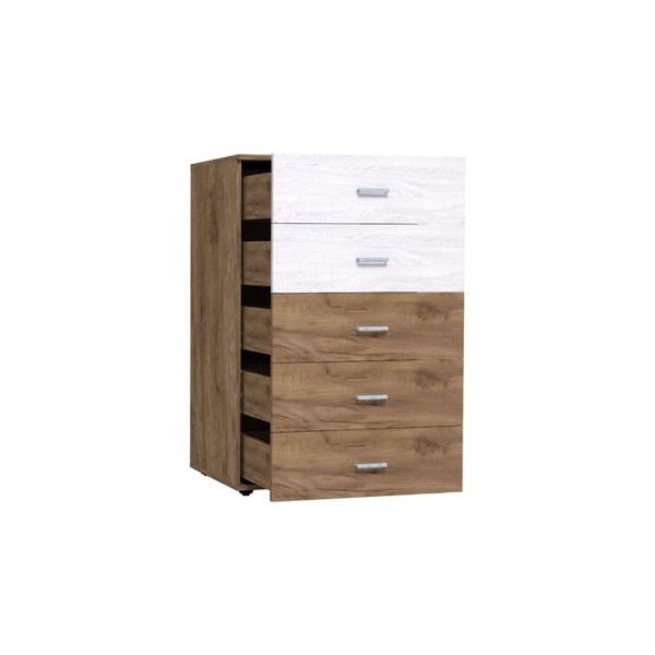 Комод «Монако 45», 650 ? 501 ? 1121 мм, цвет дуб сонома / ясень анкор светлый