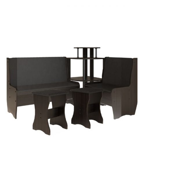 Кухонный уголок Трапэзи ТЕССЕРА без стола 1582х1182х990 PUNTO-коричневый /Венге магия