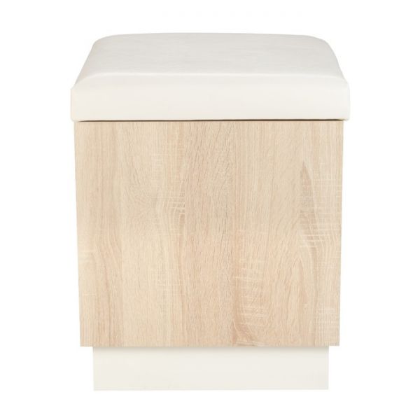 Пуфик Эдем-1  380х380х450Дуб сонома / Белый жемчуг