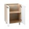 Шкаф наполный 2-х ств. Квадро 600х470х826 Дуб сонома/Нубук Милк