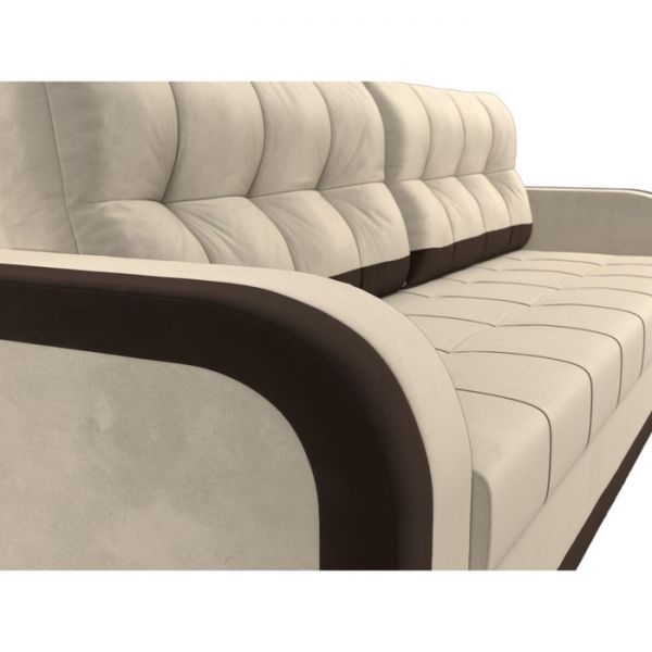 Диван прямой «Марсель», механизм еврокнижка, микровельвет, цвет бежевый / зелёный