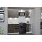 Кухонный гарнитур Ноктюрн медиум 1400х600 Бетон темный/Белый