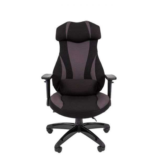 Кресло игровое Chairman game 14 ткань черная/серая