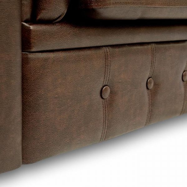 Диван "Честерфилд" 2х местный, экокожа, темно-зеленый