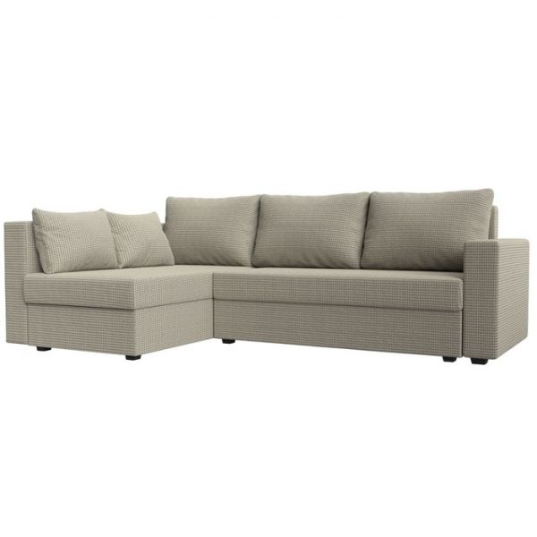 Угловой диван «Мансберг», механизм еврокнижка, угол левый, рогожка, цвет корфу 02